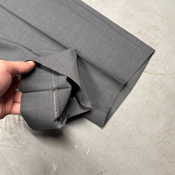 Jack Victor Dress Pants Stretch Wool Trousers Sharkskin Grey 40x32 - Picture 6 of 9
